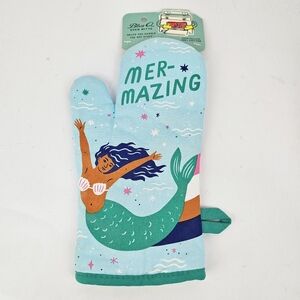 Blue Q Mer-Mazing Cotton Oven Mitt - Mermaid Aqua & Green Accents